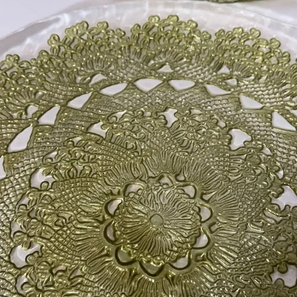 Turkish Glass Entrée Plates Set of 4
